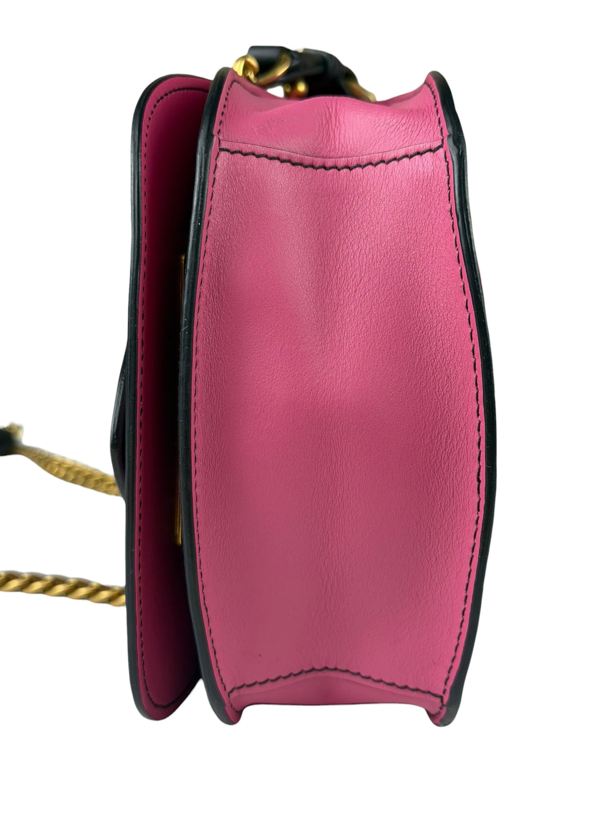 Prada Pink/Black Saffiano Leather Trim Small Cahier Crossbody Bag