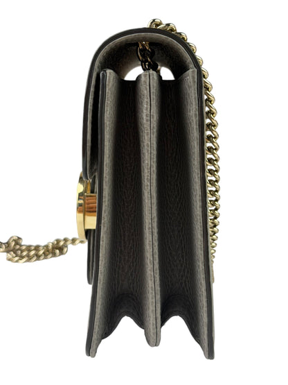 Gucci Grey Calfskin Interlocking Small G Shoulder Bag