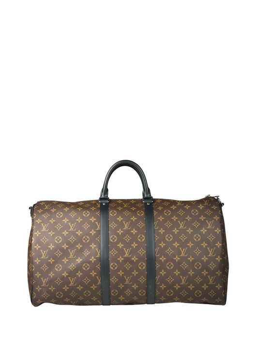 Louis Vuitton Black/Brown Monogram Keepall 55
