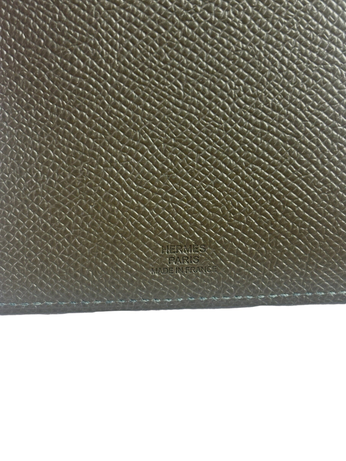 Hermes Vert Loden Calfskin Tarmac Passport Holder