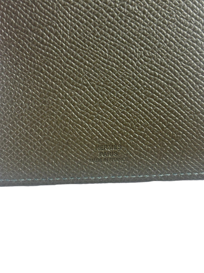 Hermes Vert Loden Calfskin Tarmac Passport Holder