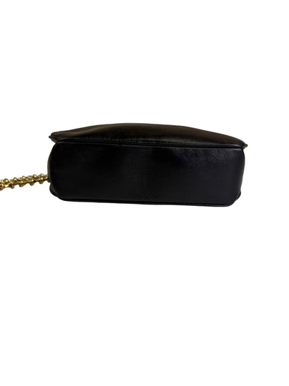Gucci Black Leather Flap Crossbody Bag