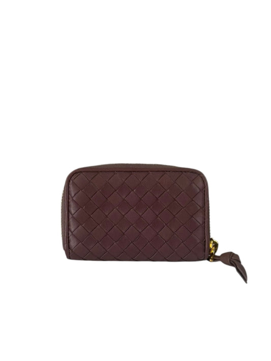 Bottega Veneta Purple Intrecciato Leather Coin/Card Holder
