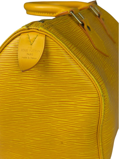 Louis Vuitton Yellow Epi Leather Speedy 25