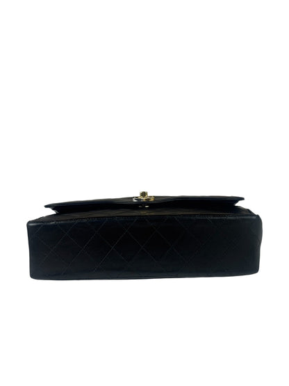 Chanel Black Quilted Leather Double Flap Small Bag