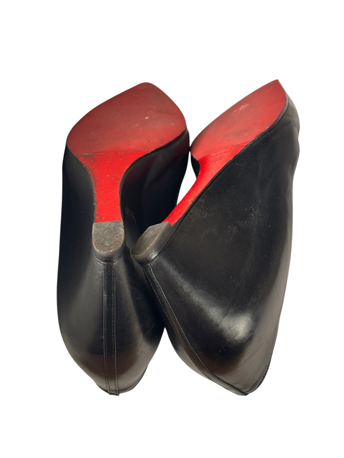 Christian Louboutin Black Leather Agneska Wave Pump