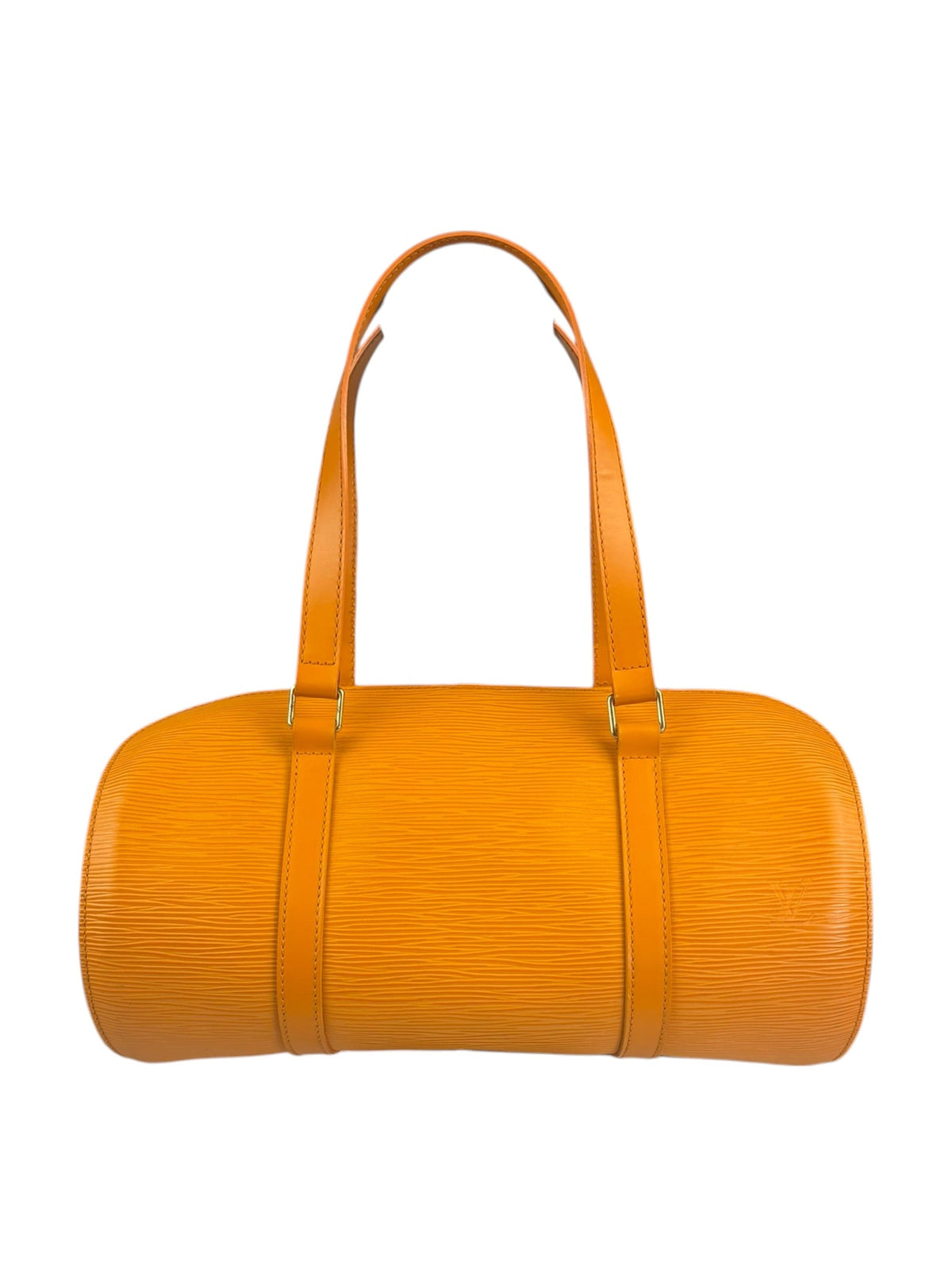 Louis Vuitton Orange Epi Leather Soufflot Handbag
