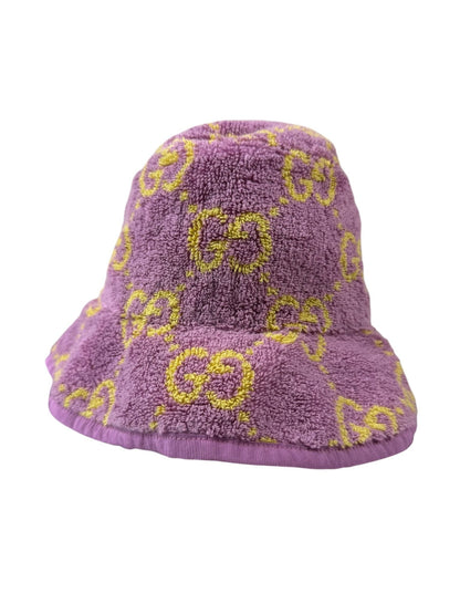 Gucci Pink/Yellow GG  Small Terry Bucket Hat