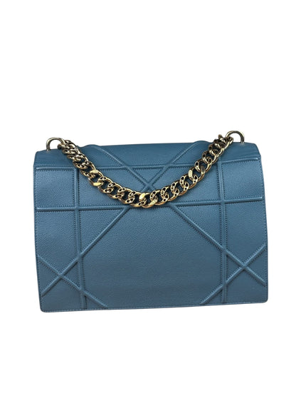 Christian Dior Blue Cowhide Diorama Two-Way Bag