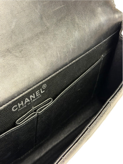 Chanel Black Patent Leather Chocolate Bar Flap Bag 2000