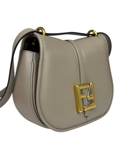 Fendi Dove Gray Leather C'mon Crossbody Bag