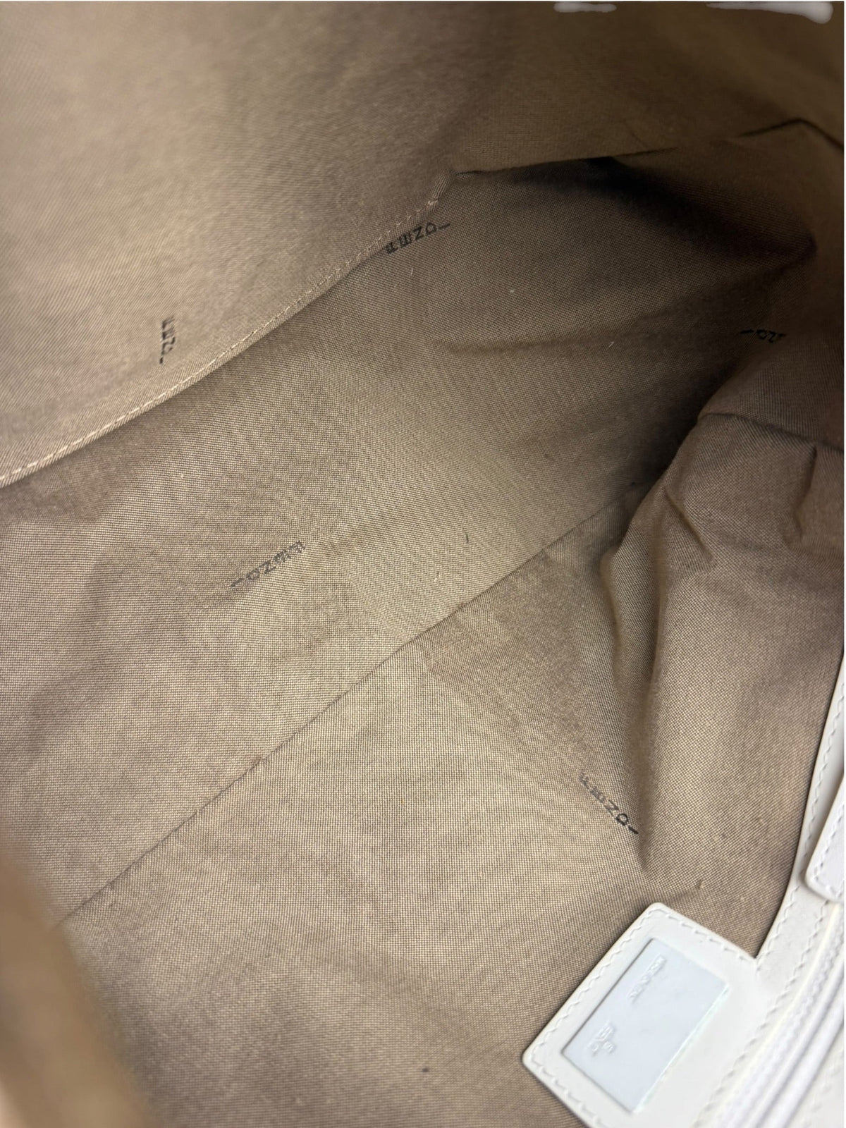 Fendi Vintage Beige Canvas Rubber FF Print Mamma Baguette