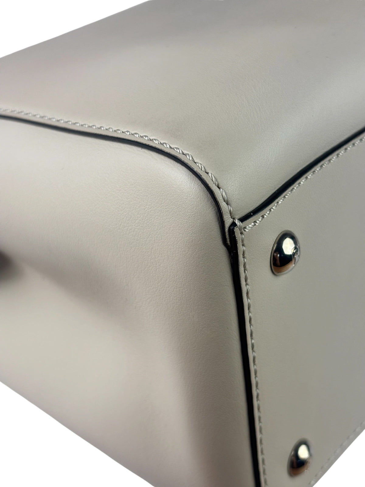 Fendi Cream Leather Latte Two-Way Bag