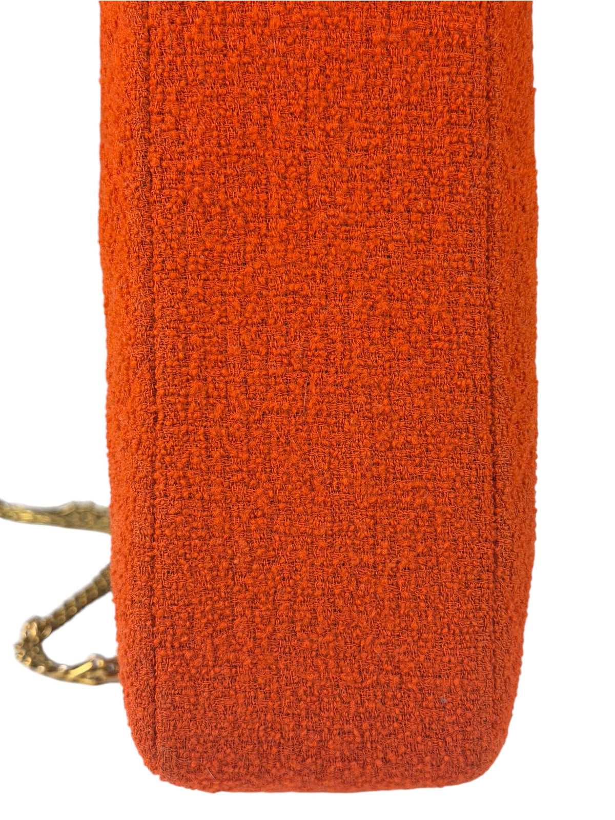Chanel Vintage Red Quilted Tweed Shoulder Bag 1994