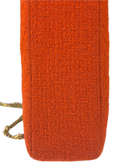 Chanel Vintage Red Quilted Tweed Shoulder Bag 1994