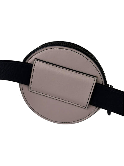 Bottega Veneta Black/Pink Intrecciato Round Around Belt Bag