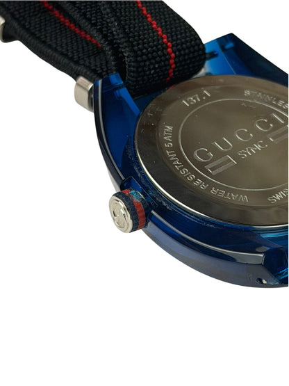 Gucci Sync Navy with Black Nylon Strap