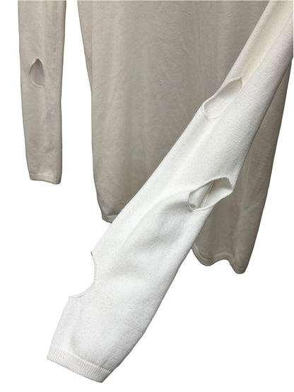 Prada White Cutout Mock Neck Long Sleeve Top