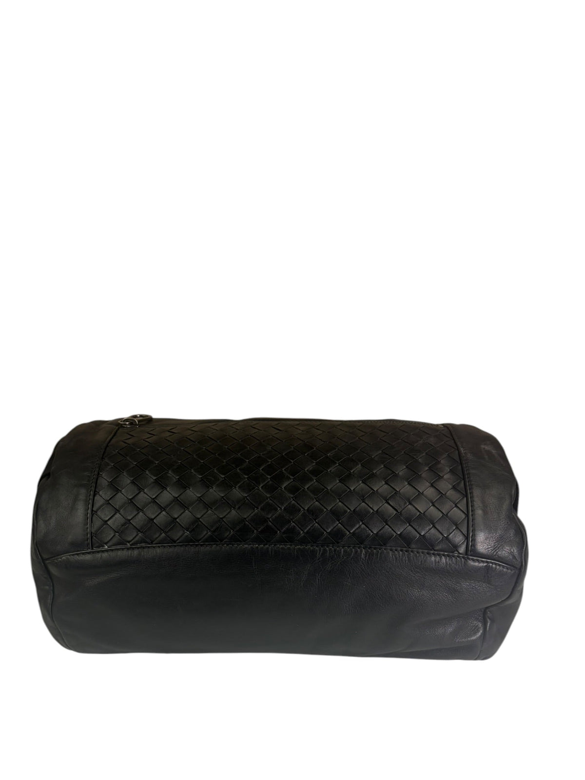 Bottega Veneta Black Leather Intrecciato Trim Belt Bag