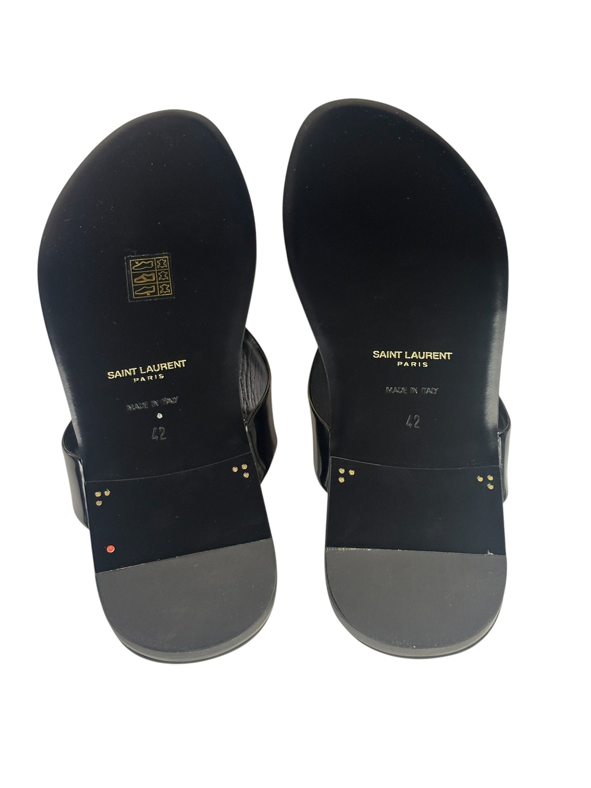 Saint Laurent Black Vitello Marilyn Sandals