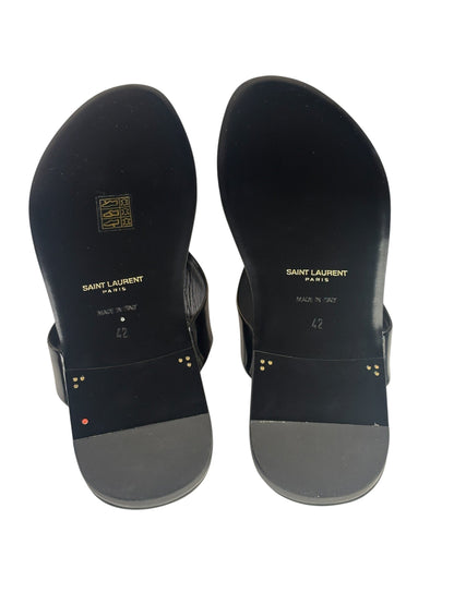Saint Laurent Black Vitello Marilyn Sandals