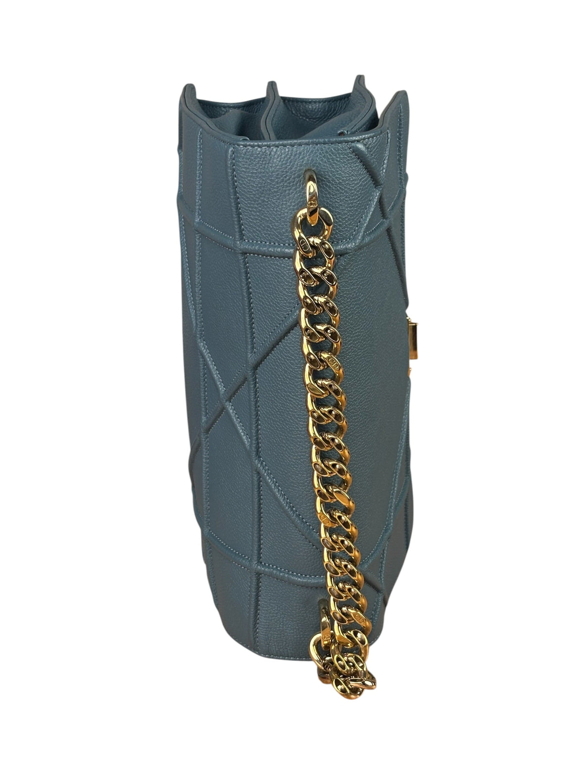 Christian Dior Blue Cowhide Diorama Two-Way Bag