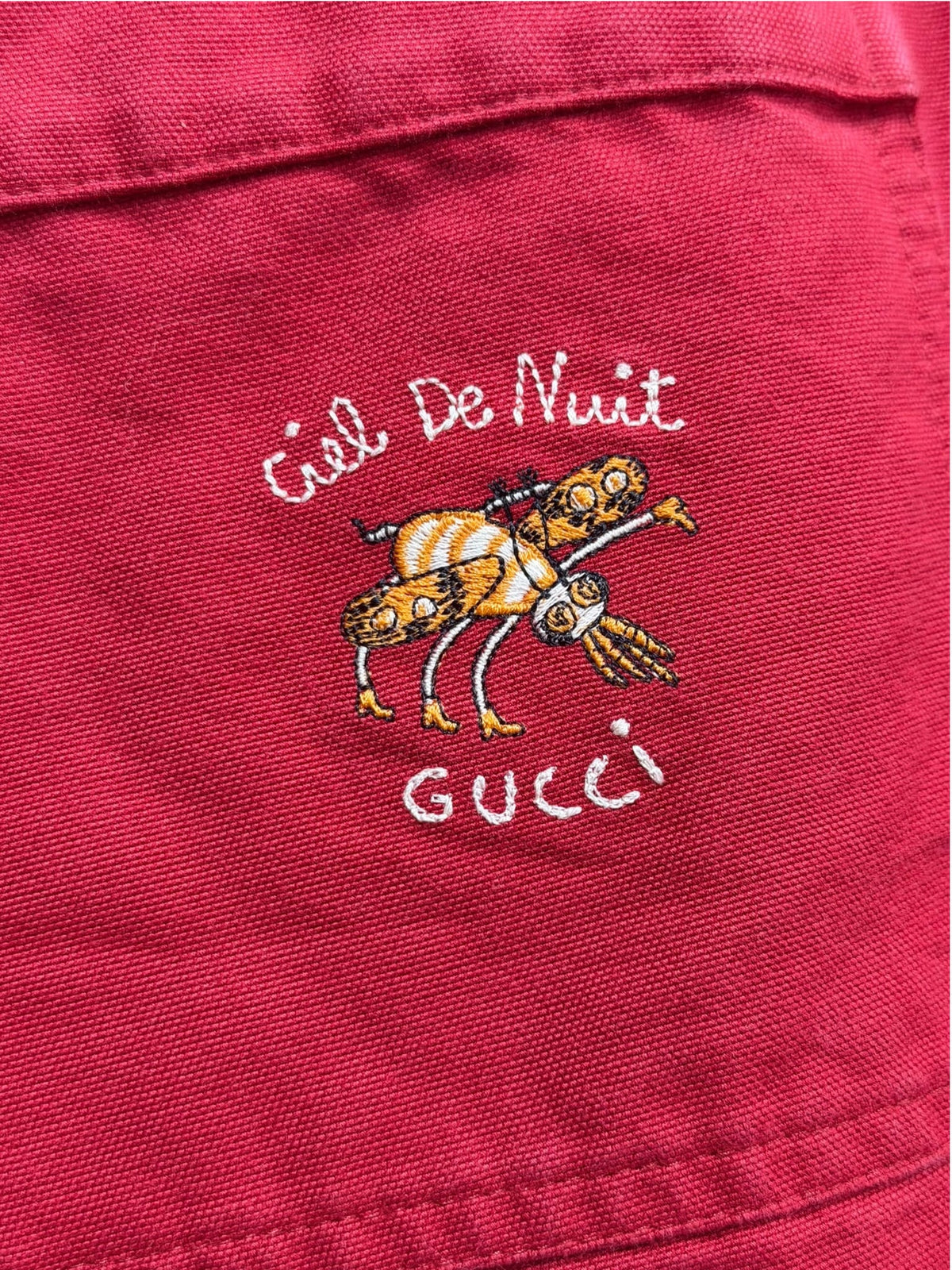Gucci Bee Logo Embroidered Red Shorts