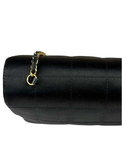 Chanel Black Satin Chocolate Bar Mini East-West Flap Bag