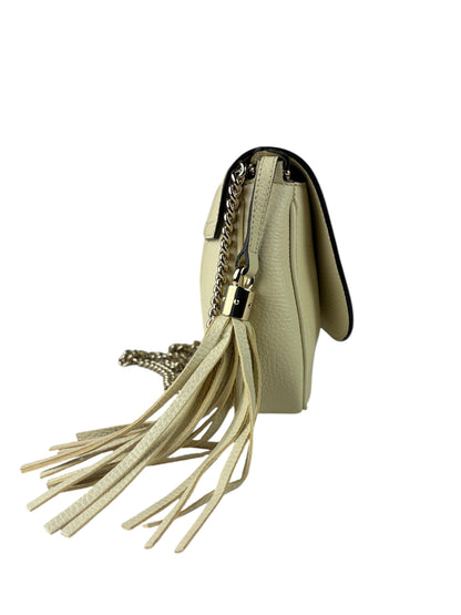Gucci Soho Chain Flap Shoulder Bag White