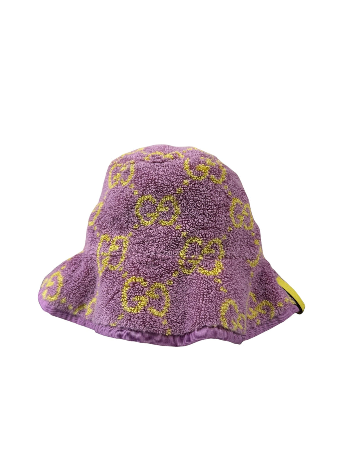 Gucci Pink/Yellow GG  Small Terry Bucket Hat