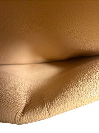 Chanel Beige Quilted Caviar Double Flap 2009