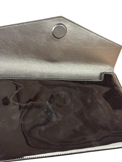 Yves Saint Laurent Black Patent Leather Uptown Pouch