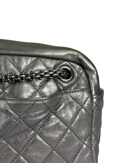 Chanel Metallic Silver Quilted Calfskin Reissue Camera Bag 2008