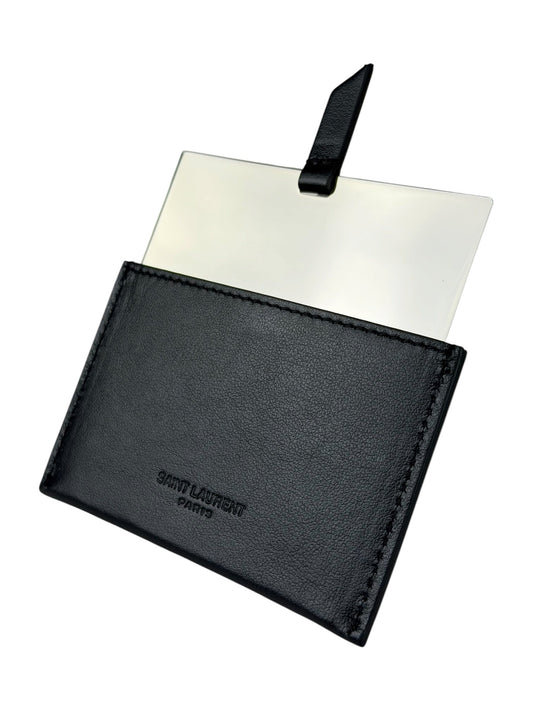 Yves Saint Laurent Black Leather Slip Mirror