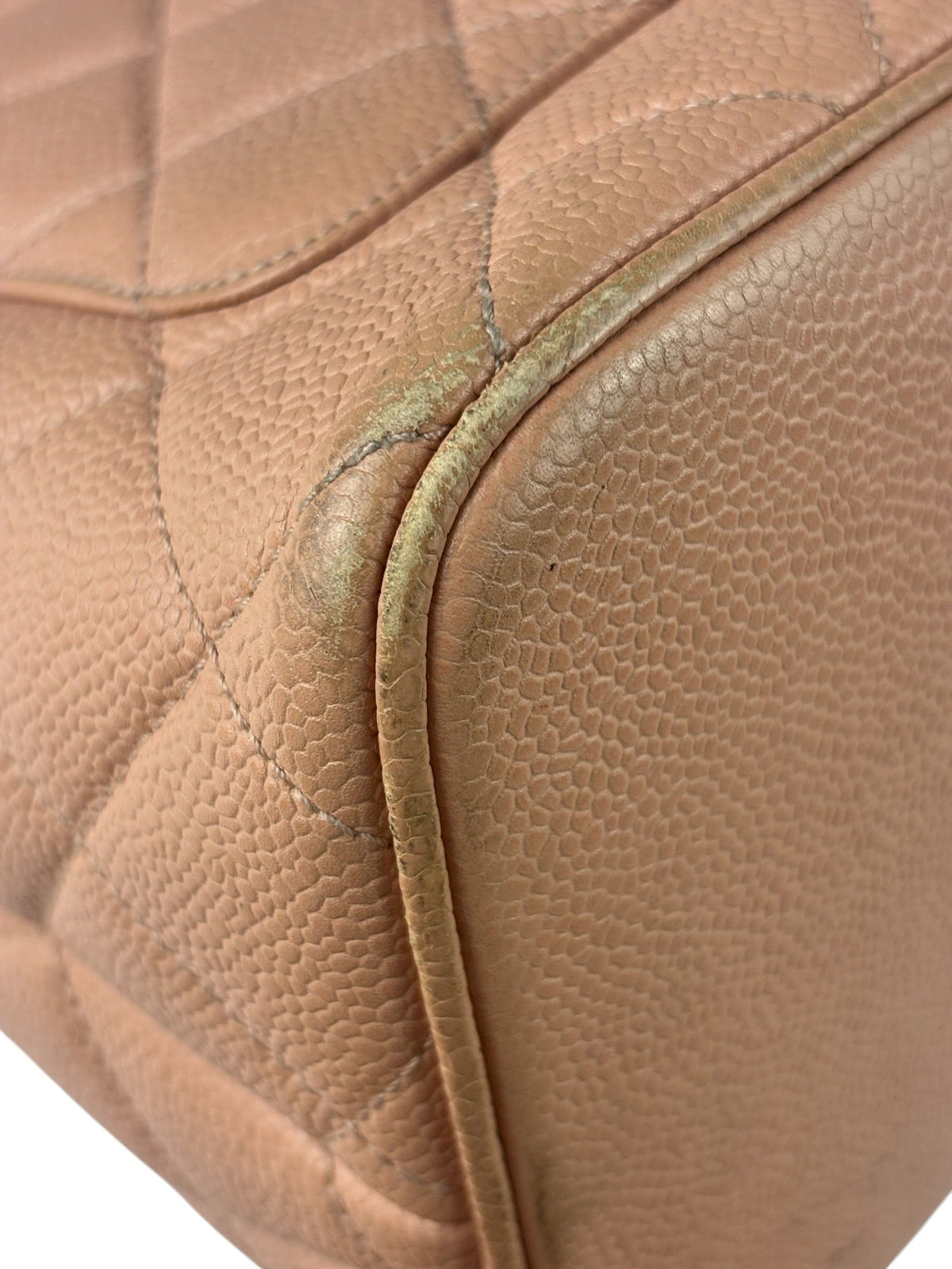Chanel Vintage Light Pink Caviar Leather Medallion Tote Bag 2000s