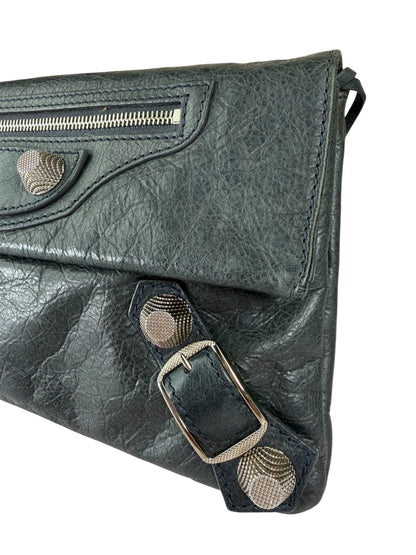 Balenciaga Grey Lambskin Giant Envelope Clutch