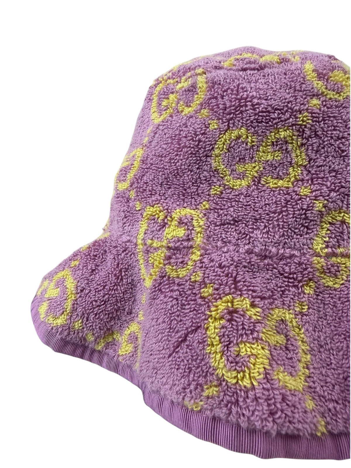Gucci Pink/Yellow GG  Small Terry Bucket Hat