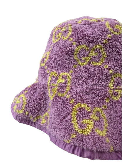 Gucci Pink/Yellow GG  Small Terry Bucket Hat
