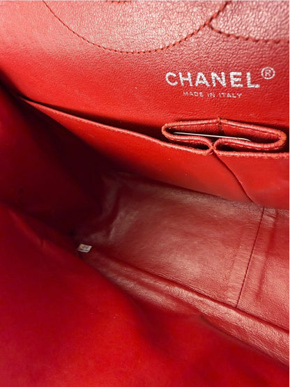 Chanel Red Patent  Quilted Double 2.55 Flap 2009
