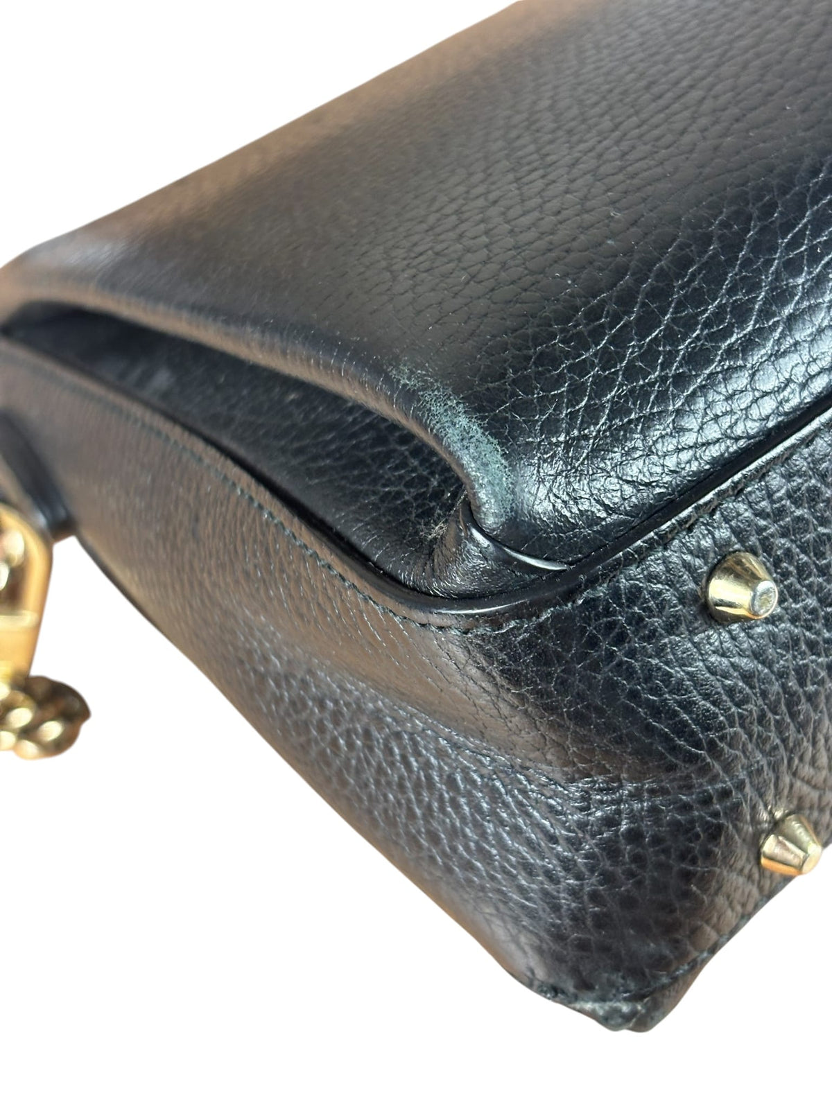 Gucci Black Calfskin Small Dollar Interlocking G Two-Way Bag