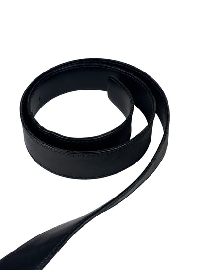 Gucci Silver-Toned Leather Belt