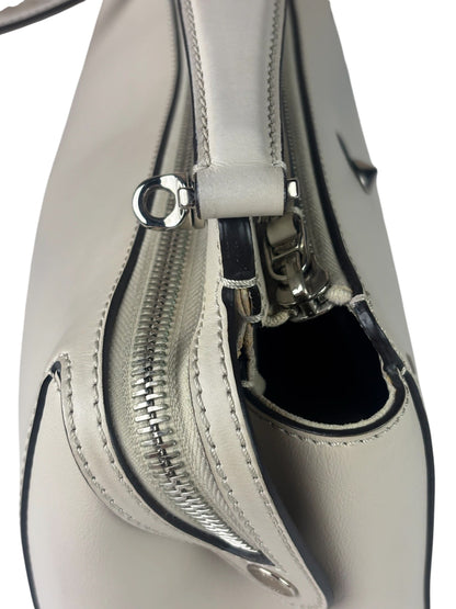 Fendi Cream Leather Latte Two-Way Bag