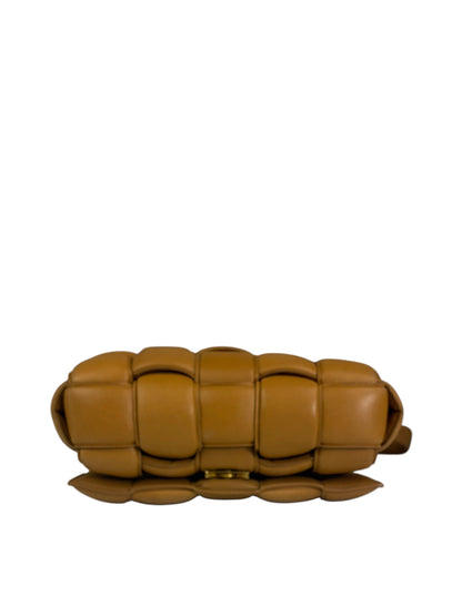 Bottega Veneta Honey Brown Leather Intrecciato Flap Bag