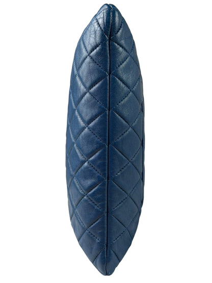 Chanel Blue Quilted Leather O-Case Zipped Pouch 2017