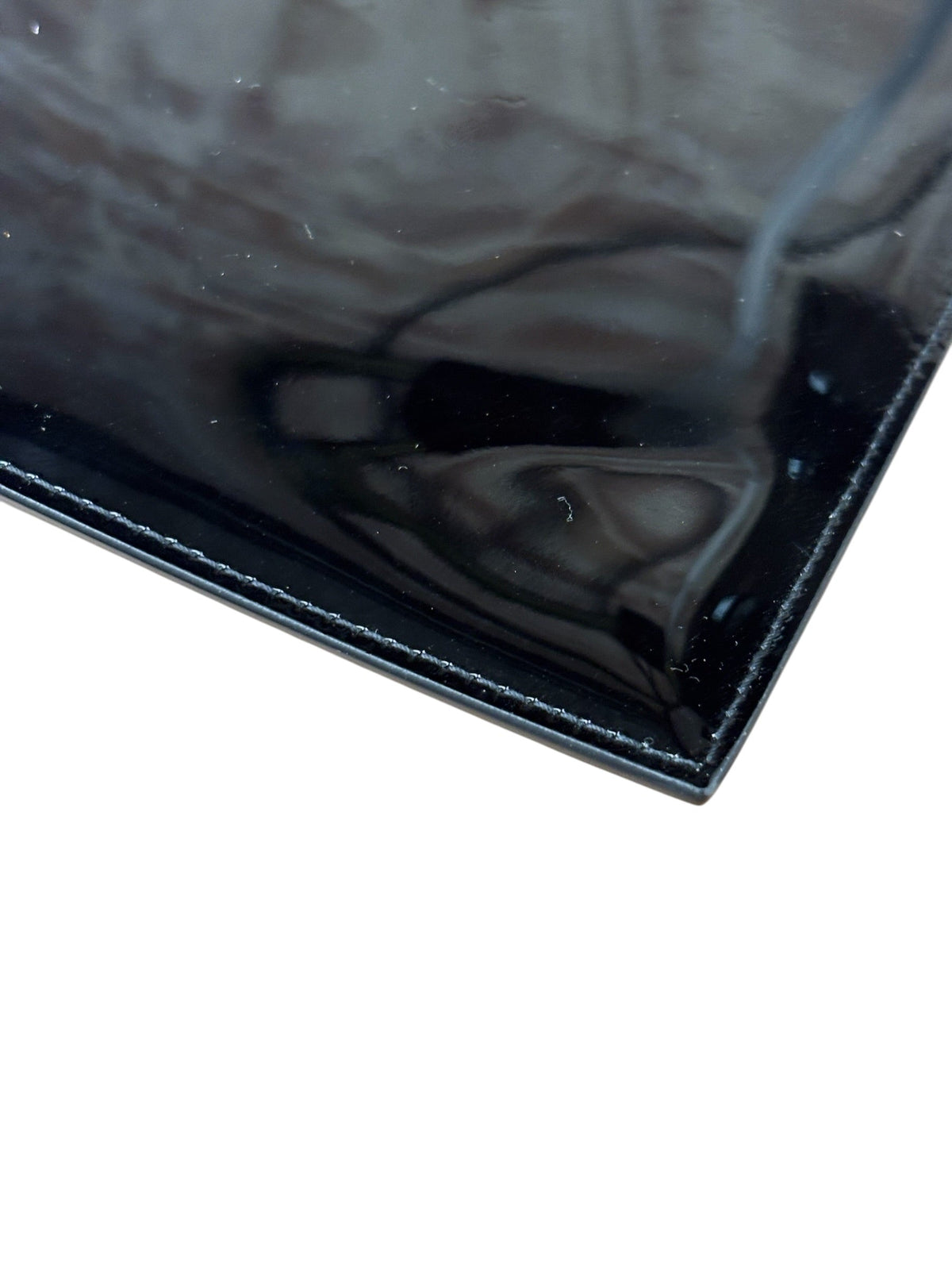 Yves Saint Laurent Black Patent Leather Uptown Pouch