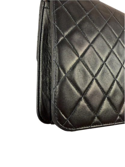 Chanel Balck Quilted Lambskin Square Flap 1991