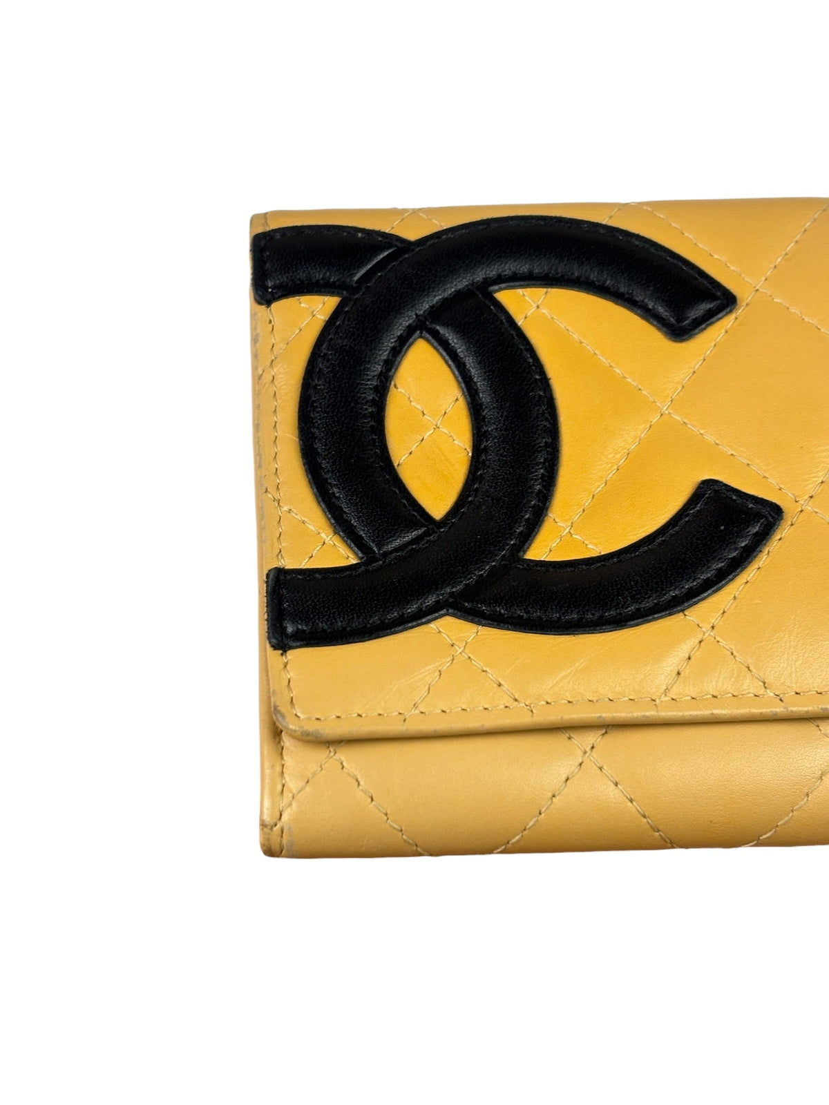 Chanel Beige/Black Cambon Bi-Fold Wallet