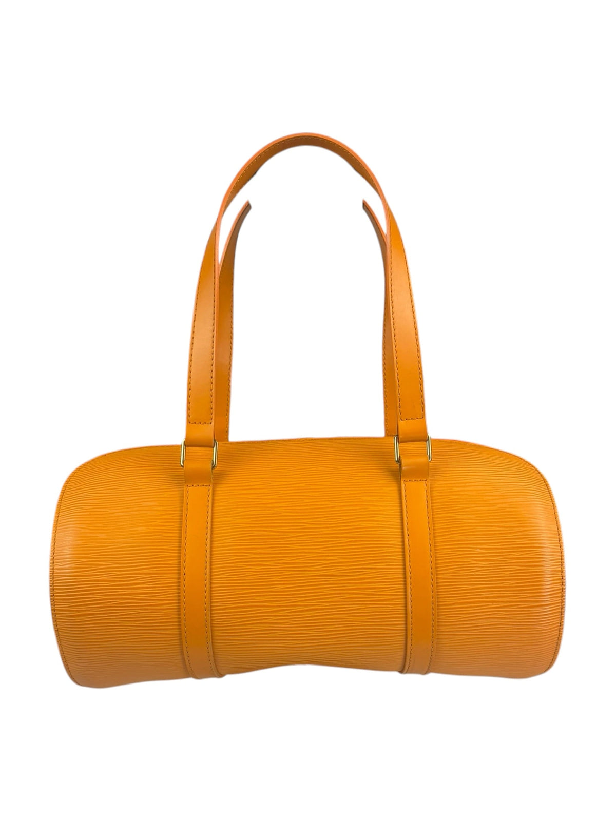 Louis Vuitton Orange Epi Leather Soufflot Handbag
