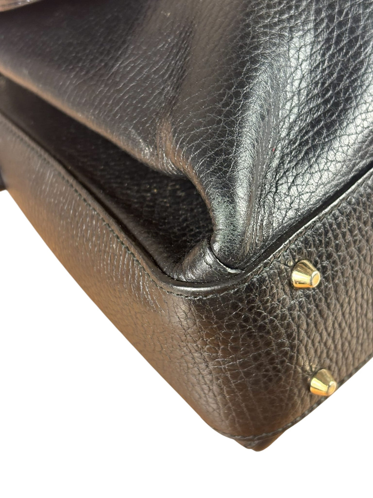 Gucci Black Calfskin Small Dollar Interlocking G Two-Way Bag