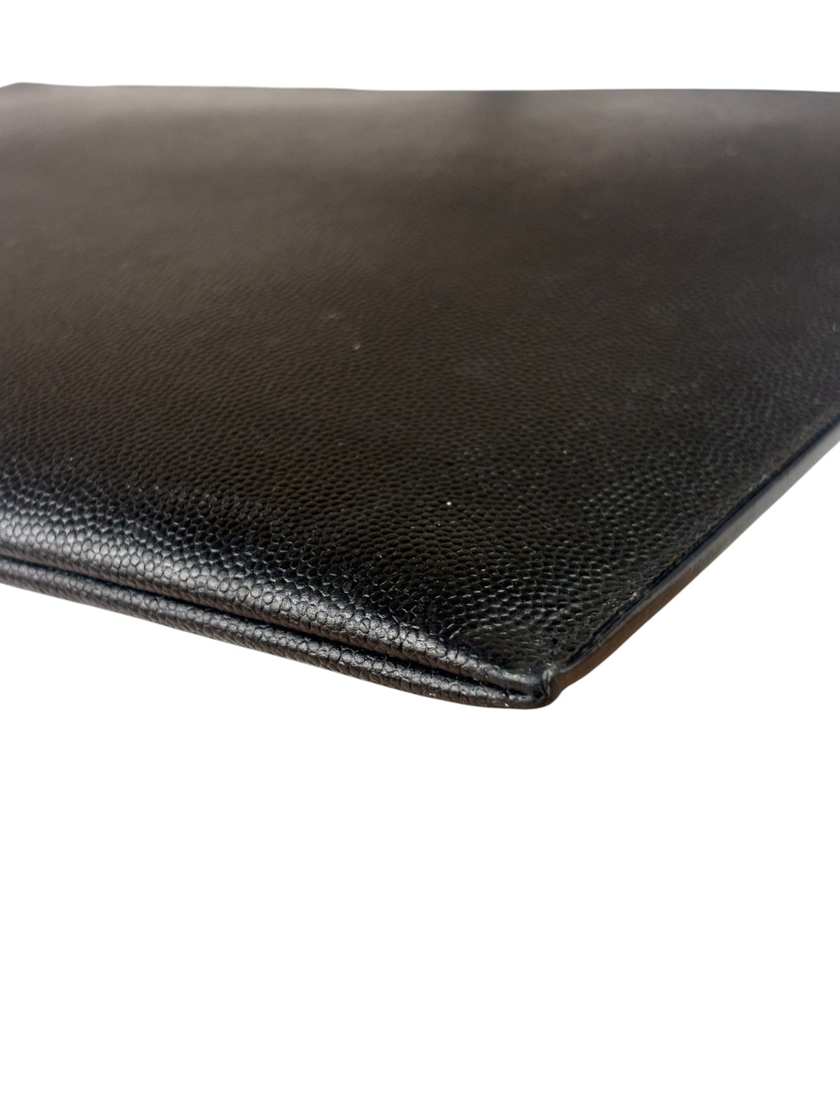 Yves Saint Laurent Black Pebbled Leather Pouch